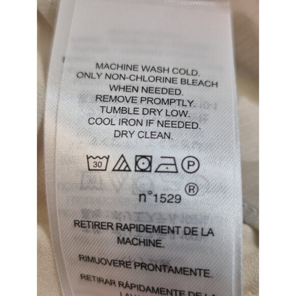 Lauren Ralph Lauren Women's Blouse Size 1X Crinkle Short Sleeve White Multi 24 - Picture 12 of 12